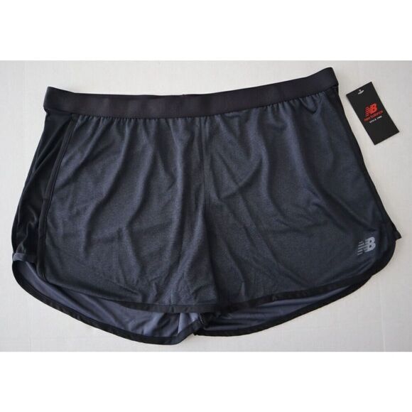 New Balance WS61832X Women's Sz 2XL Black/Gray 4" Knit Performance Shorts - Picture 1 of 5